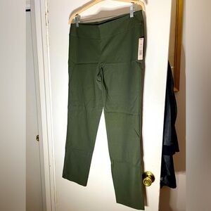 NIC+ZOE Wonderstretch Pull On Crop Pants In Rich Olive